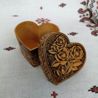 Шкатулка в форме сердца "Роза" - ЛАВКА МАСТЕРОВ